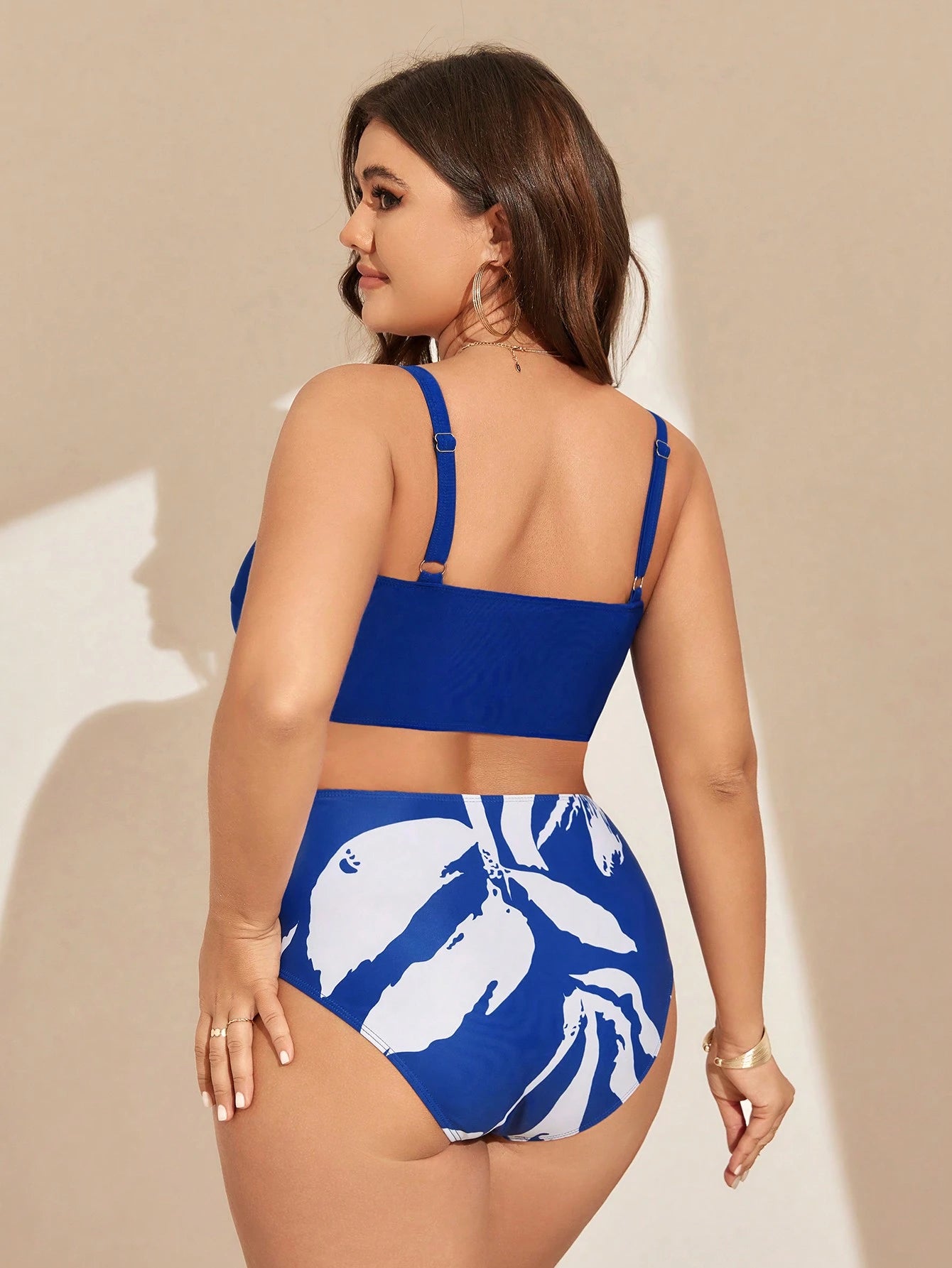 Swim Vcay Conjunto de Maiô Bikini Plus Size de 3 peças para Praia de Verão, Carnaval