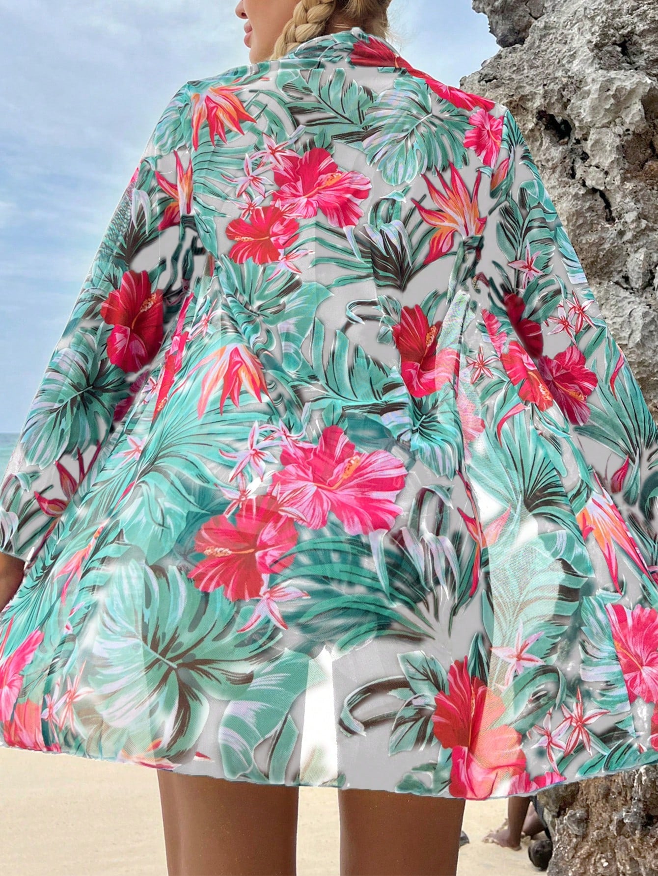 Swim Vcay Maiô Estilo Tankini com Estampa Tropical