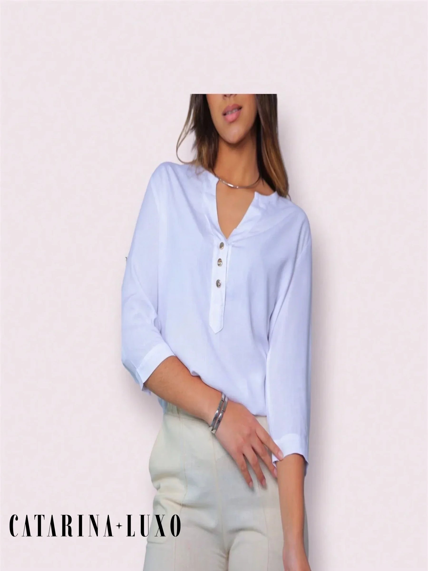 Camisa Social Manga 3/4 Cristine