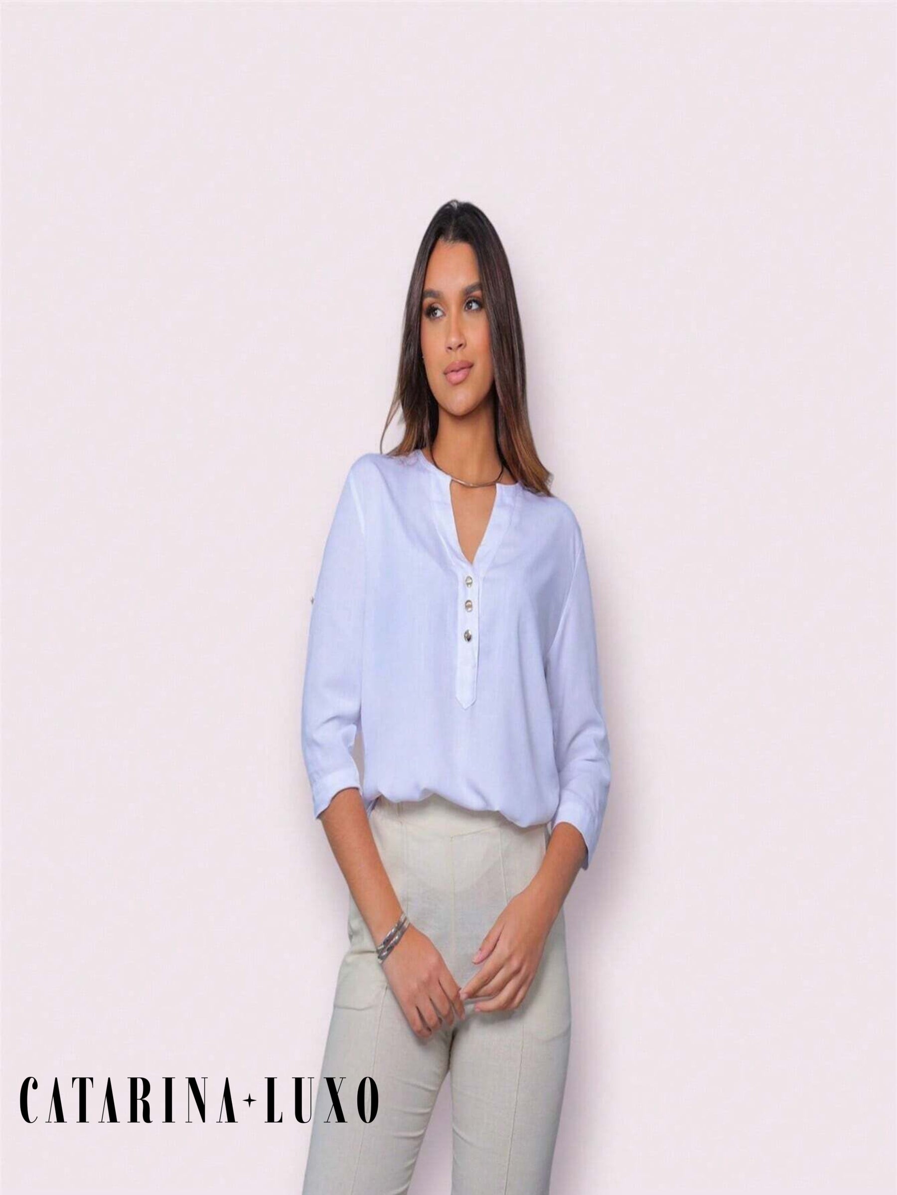 Camisa Social Manga 3/4 Cristine
