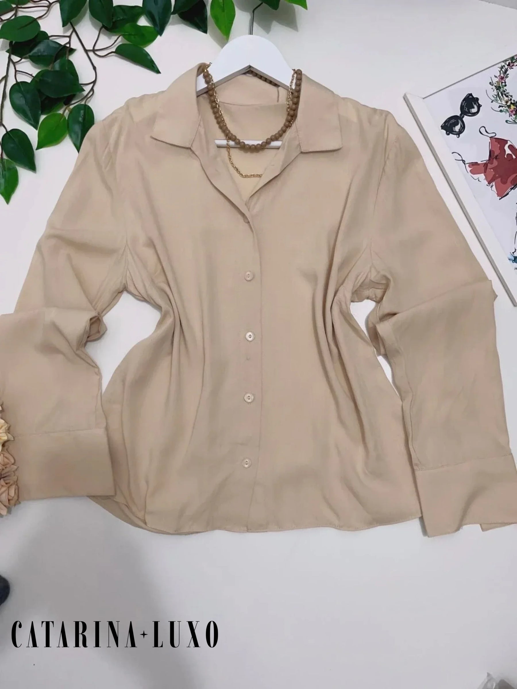 Camisa Social Manga Longa Com Botões Tatiane