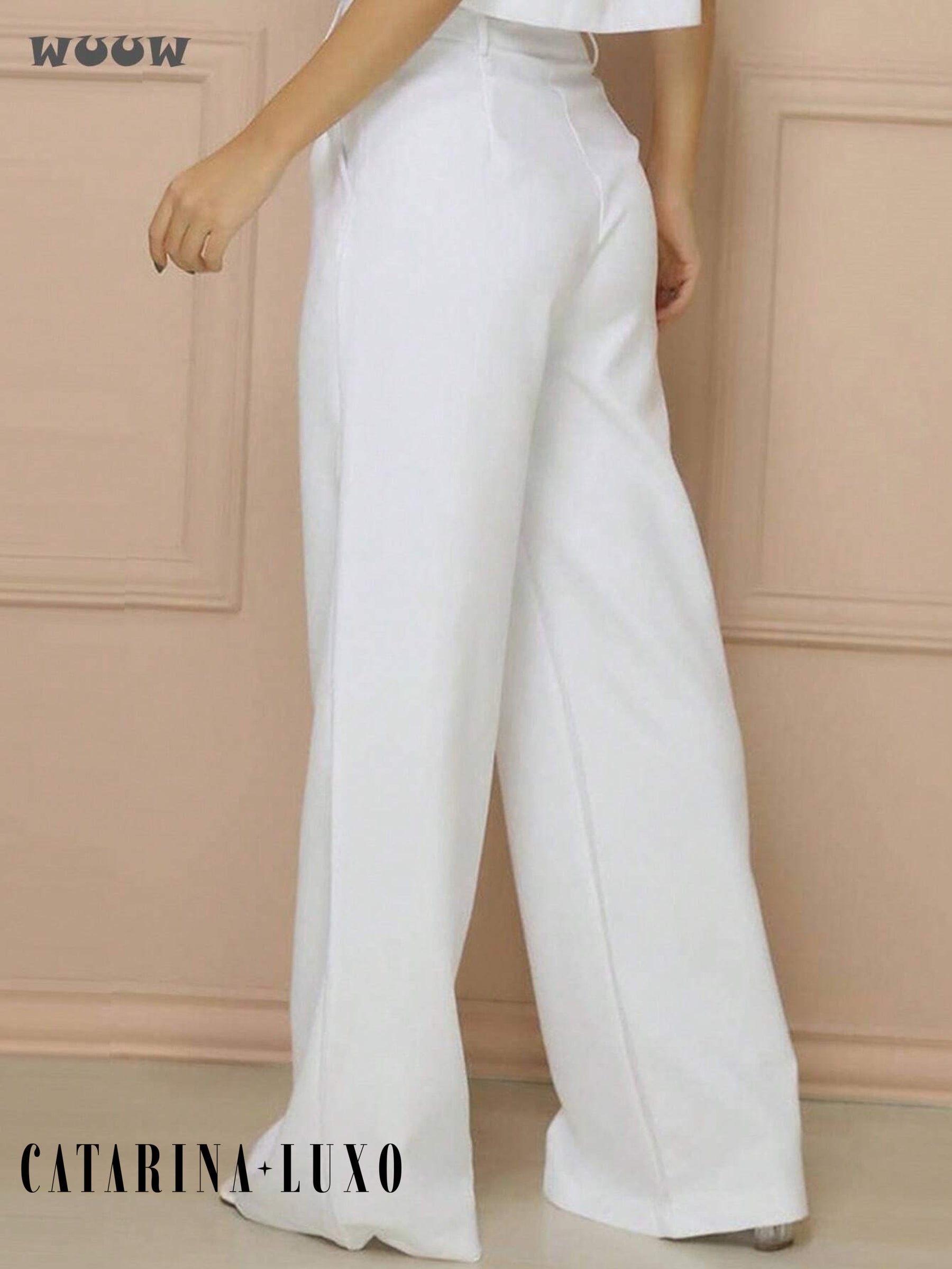 Conjunto Alfaiataria T-Shirt E Calça Pantalona Betina