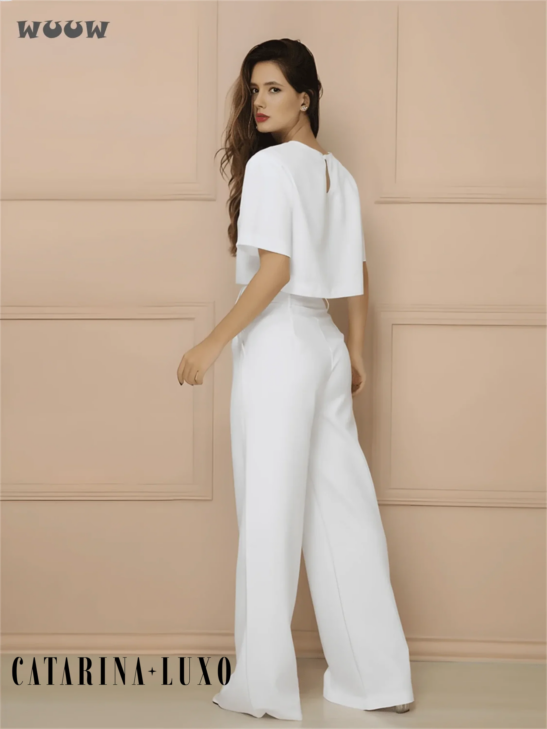 Conjunto Alfaiataria T-Shirt E Calça Pantalona Betina