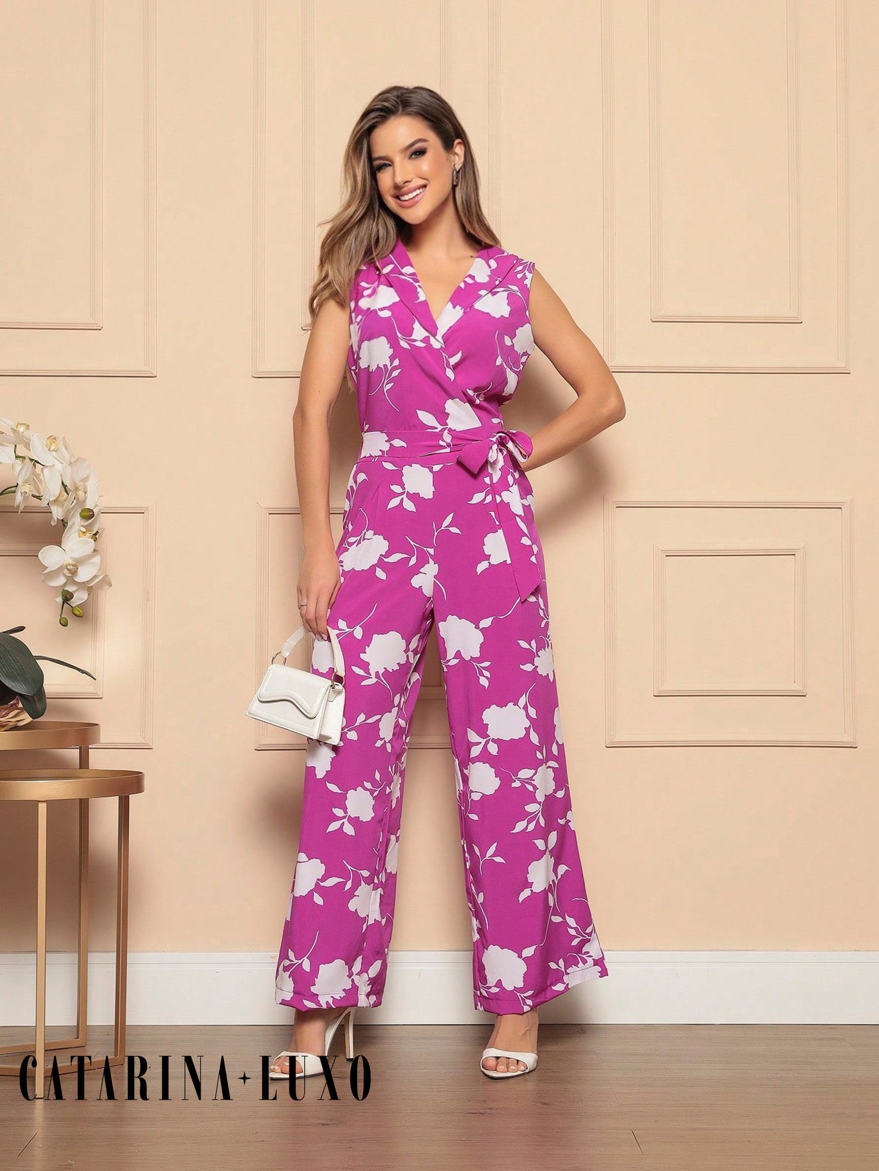 Macacão Longo Estampado Verônica