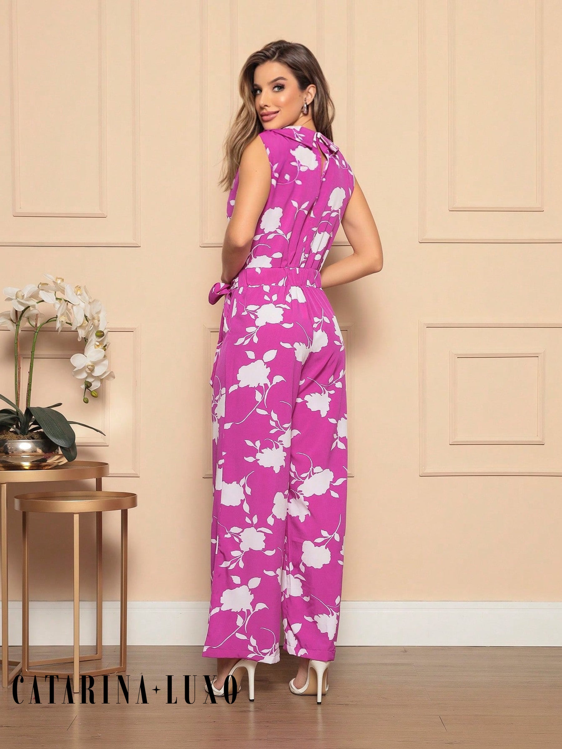 Macacão Longo Estampado Verônica
