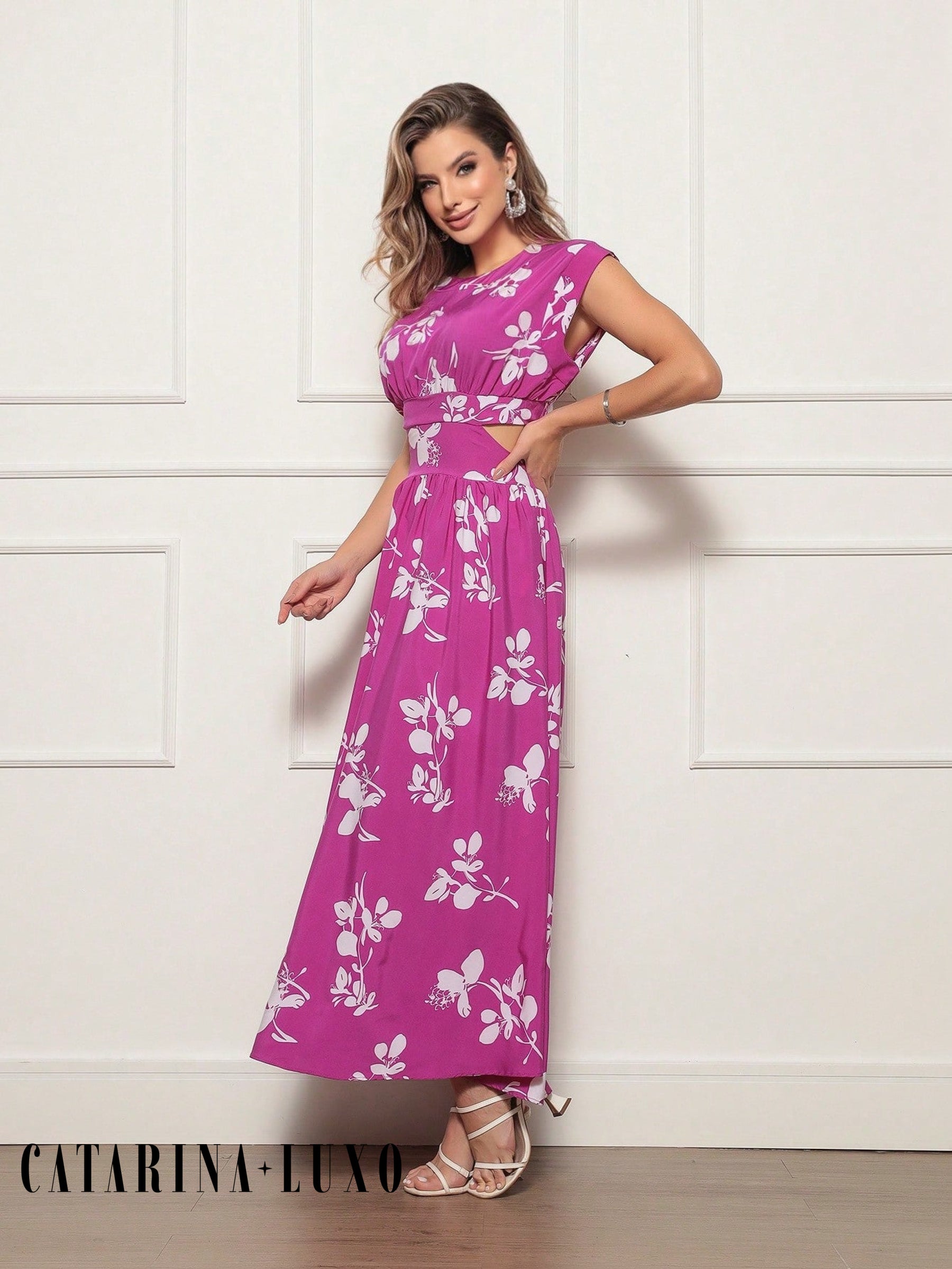 Vestido Longo Floral Luxo Milena Vestidos Longos Femininos