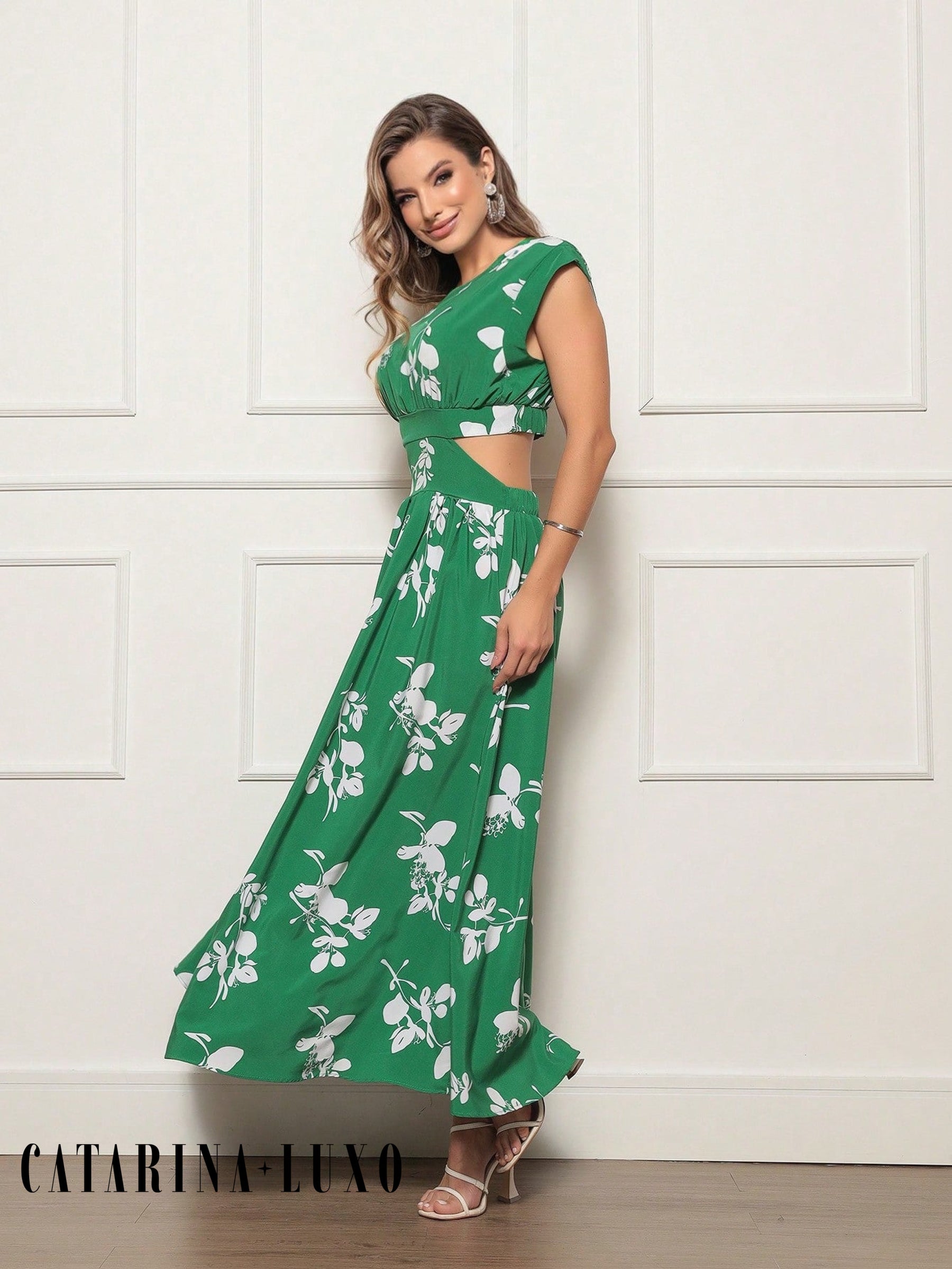 Vestido Longo Floral Luxo Milena Vestidos Longos Femininos