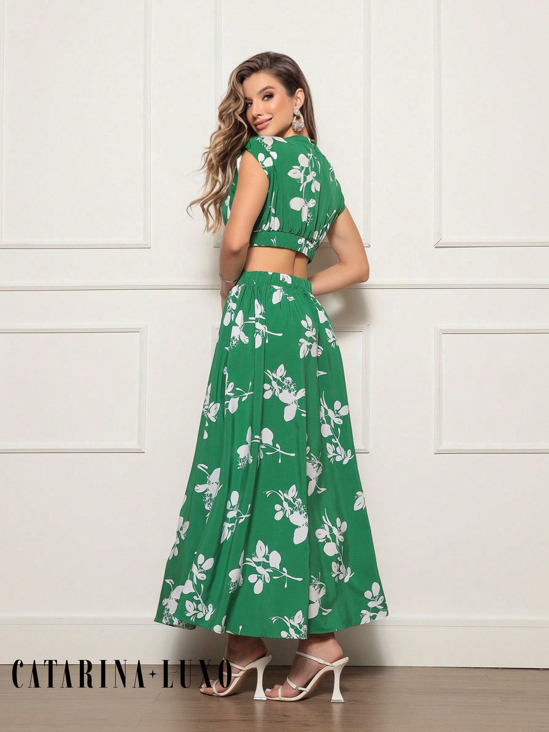 Vestido Longo Floral Luxo Milena Vestidos Longos Femininos