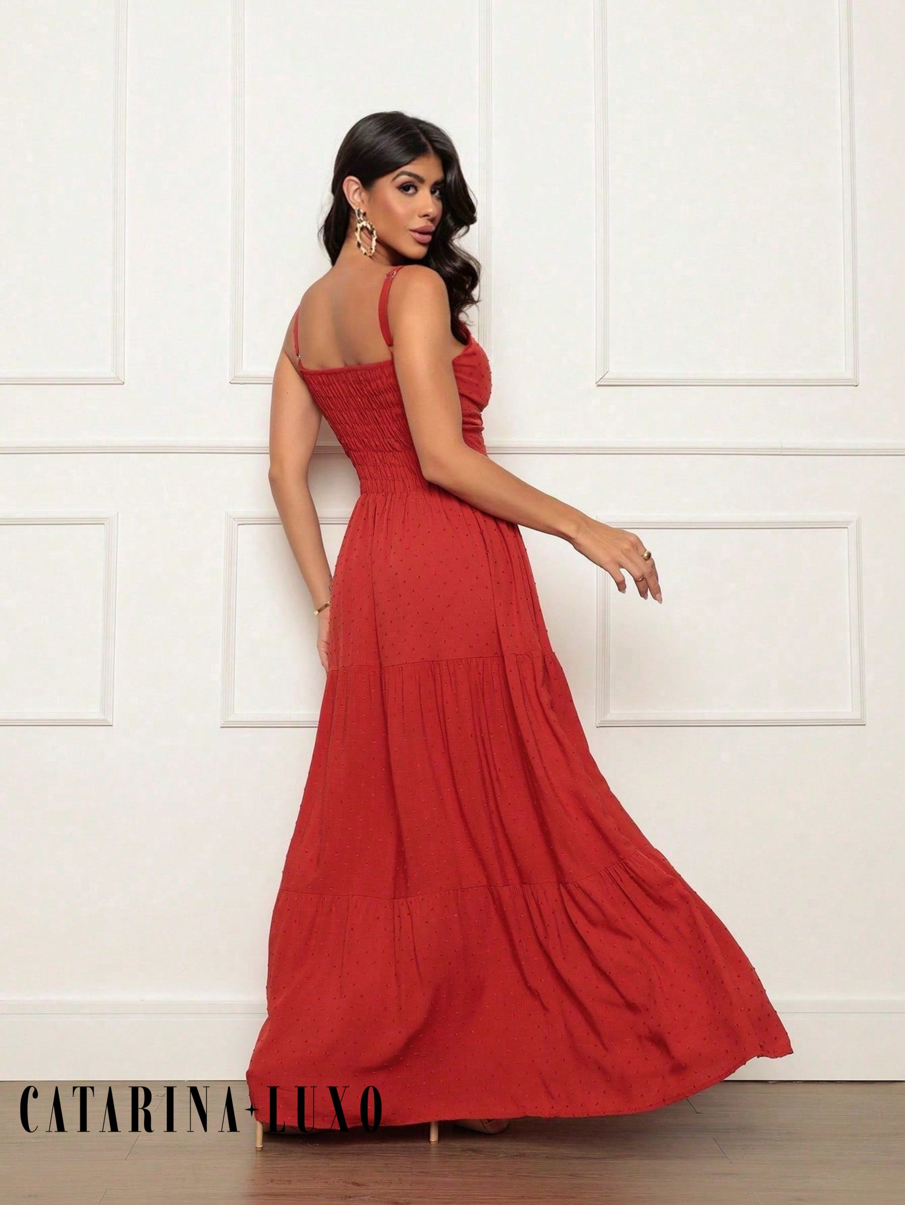 Vestido Longo Pipoca Layla Vestidos Maxi Femininos