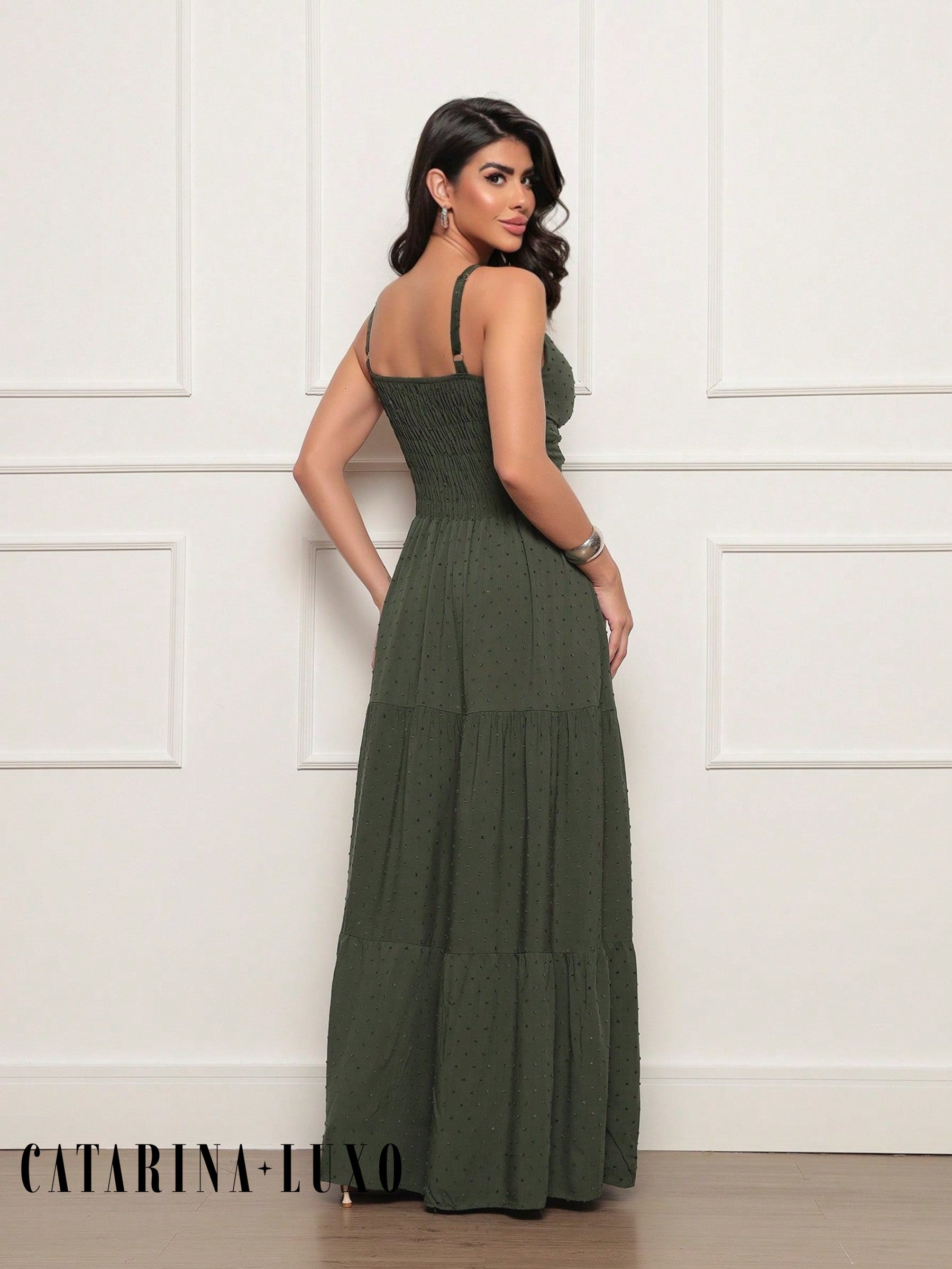 Vestido Longo Pipoca Layla Vestidos Maxi Femininos