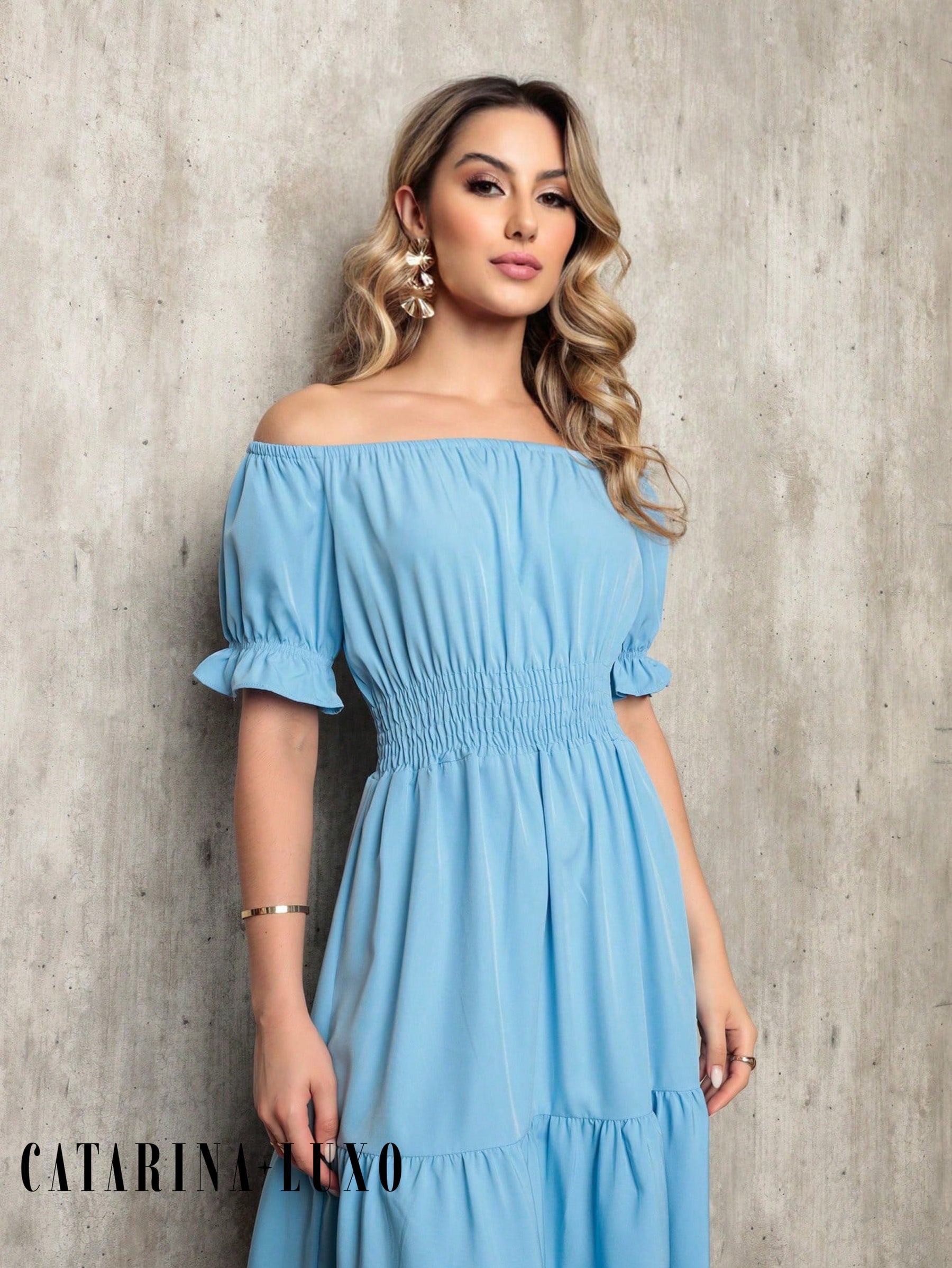 Vestido Midi Curto Larissa Vestidos Midi Femininos