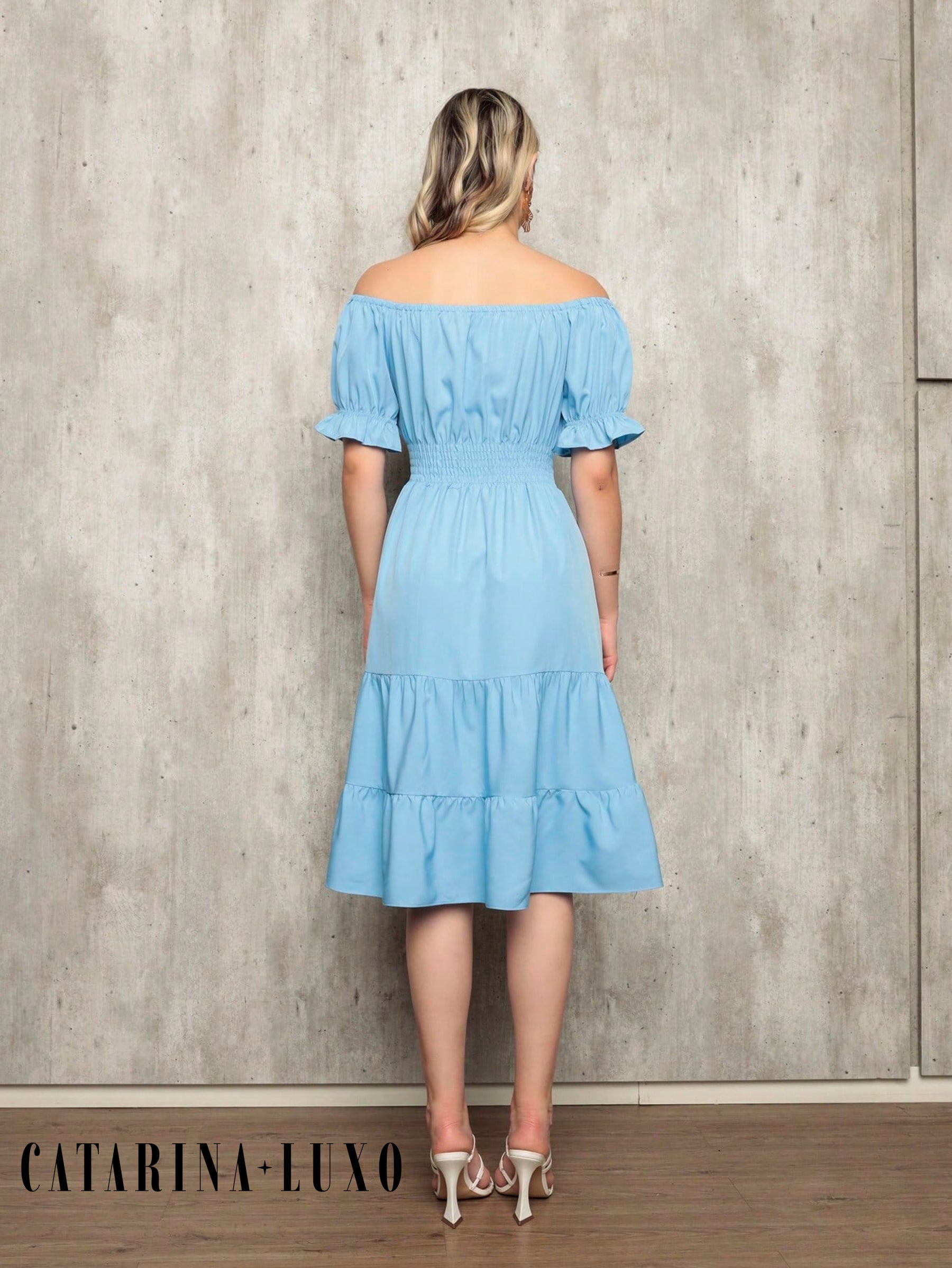 Vestido Midi Curto Larissa Vestidos Midi Femininos