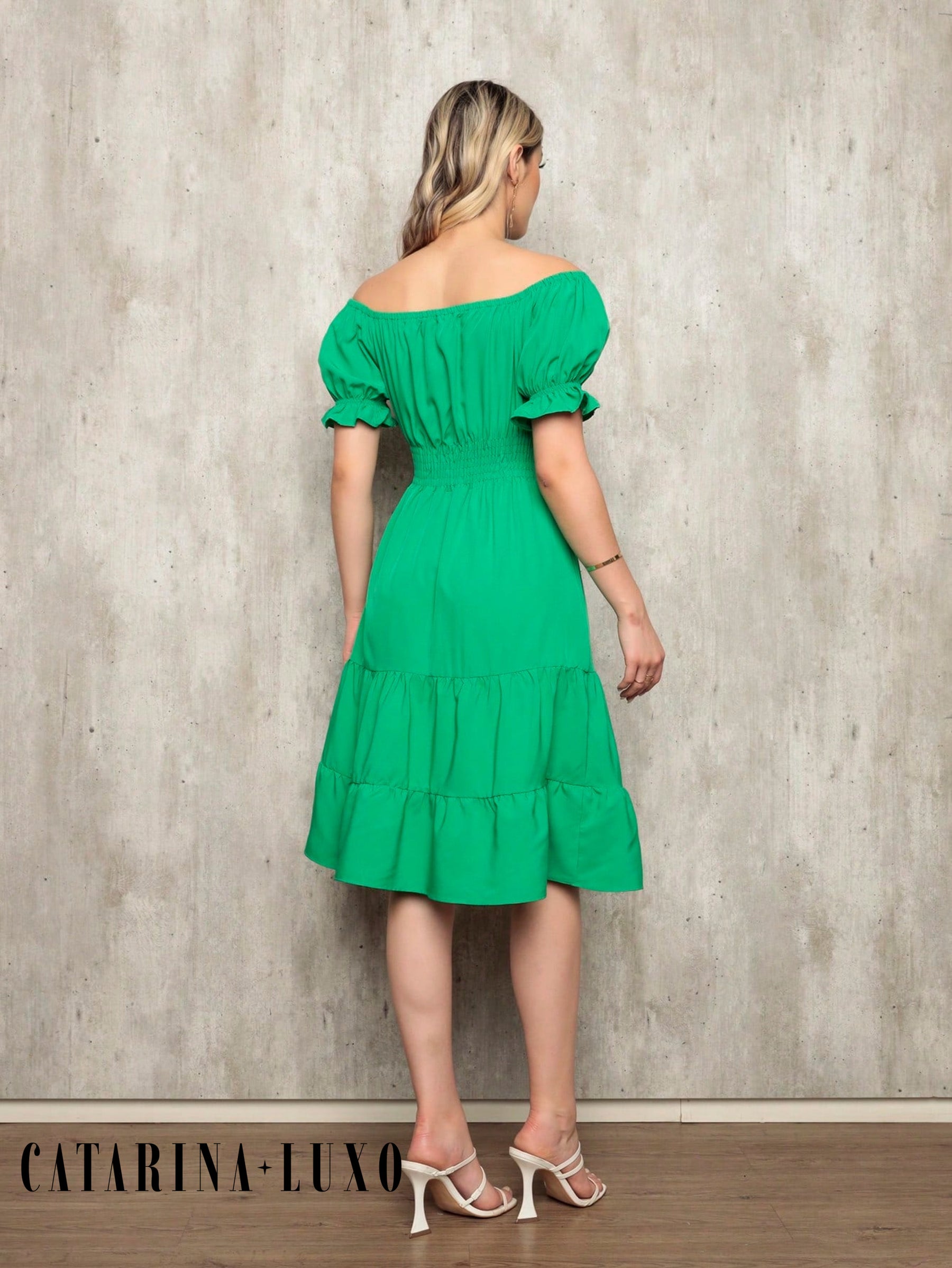 Vestido Midi Curto Larissa Vestidos Midi Femininos