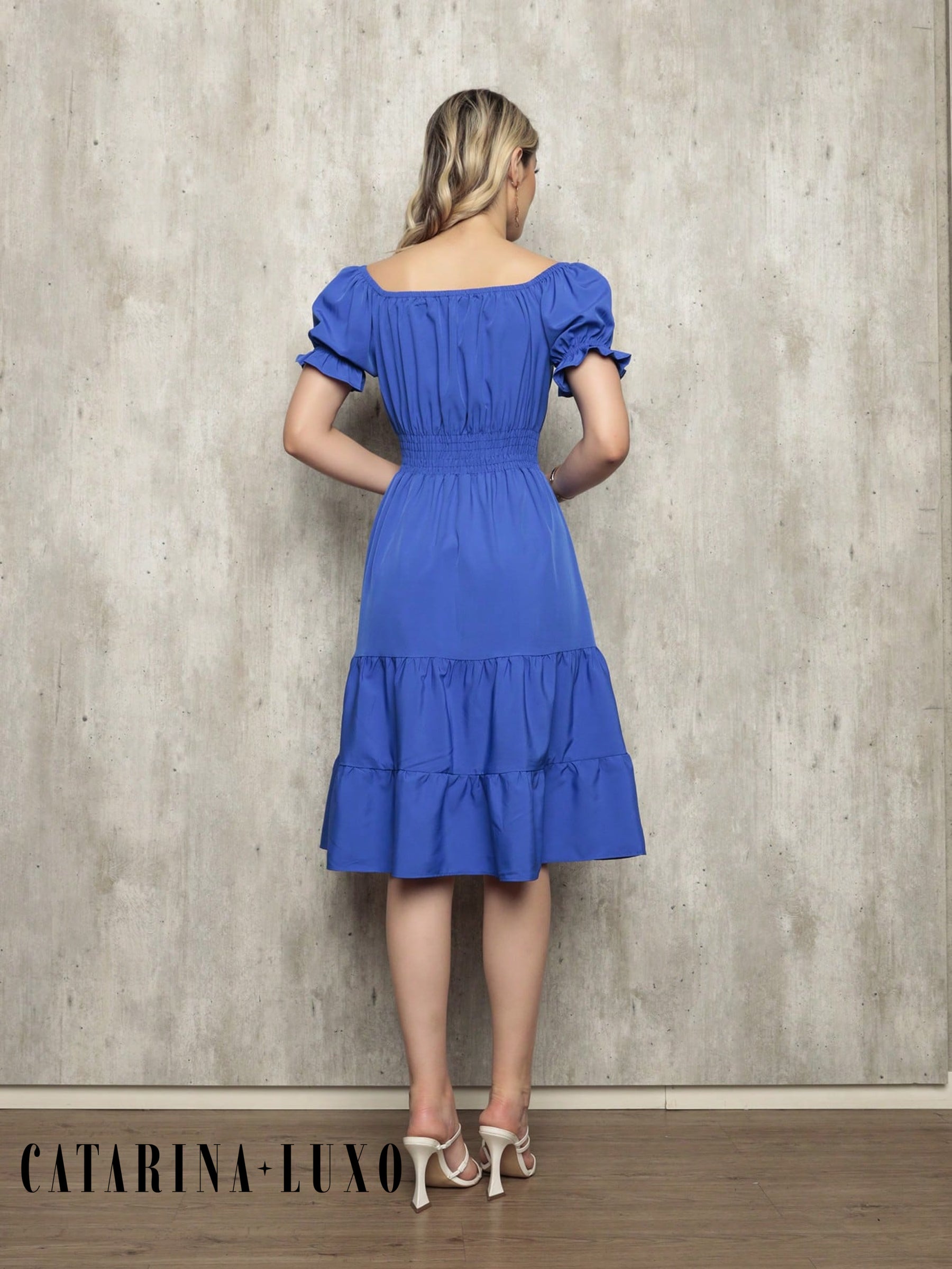 Vestido Midi Curto Larissa Vestidos Midi Femininos