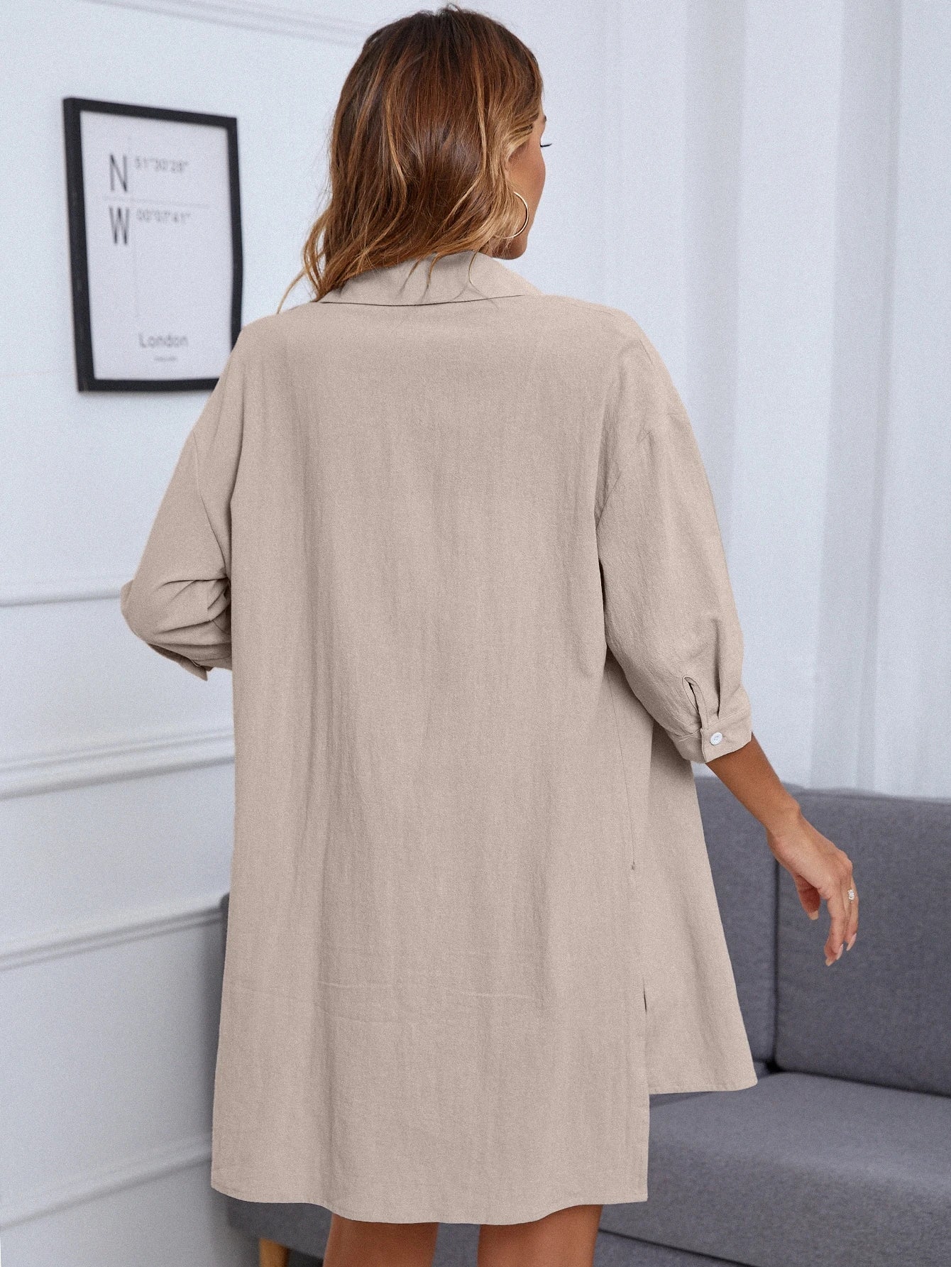 INAWLY Não Trespassado Ombro caído Camisa & Conjunto de Bermudas
