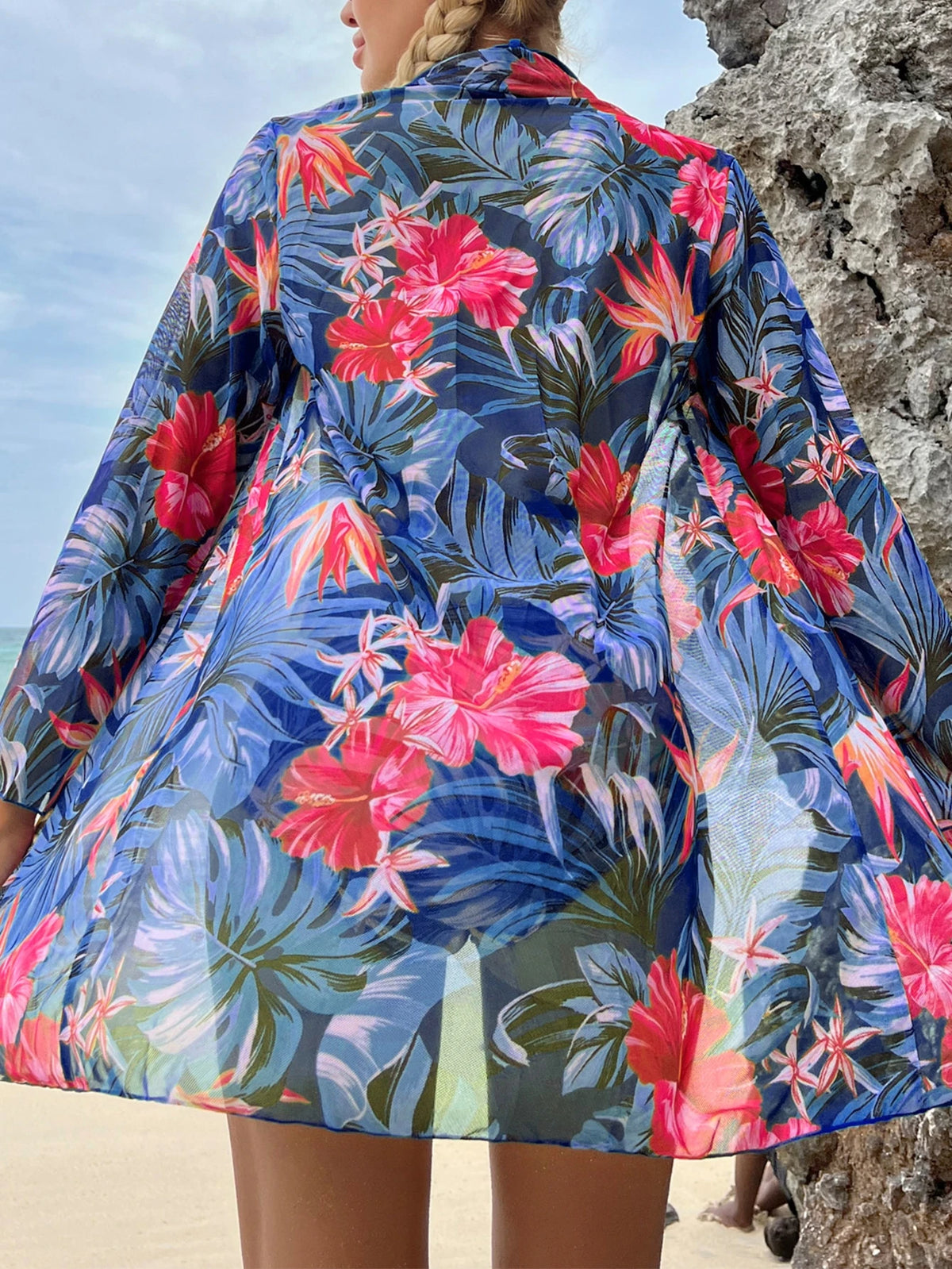 Swim Vcay Maiô Estilo Tankini com Estampa Tropical
