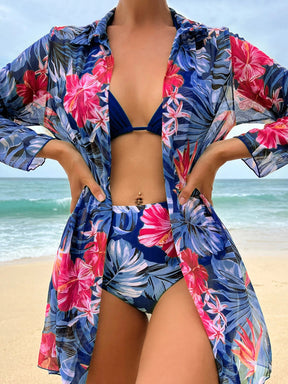 Swim Vcay Maiô Estilo Tankini com Estampa Tropical