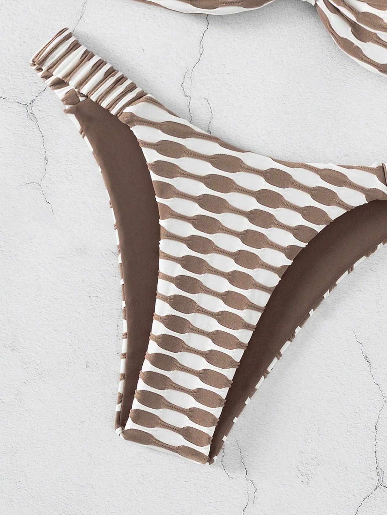 SHEIN Swim Conjunto de Bikini com Estampa de Praia de Verão e Amarrado na Frente