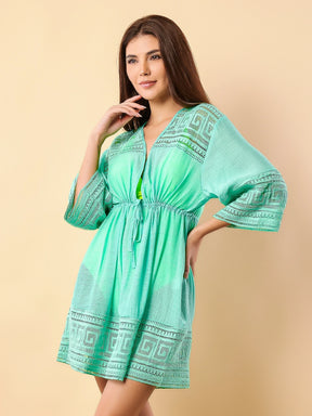 Vendedor IndicadoSAIDA DE PRAIA FEMININA KIMONO LACAMENTO MANGA LONGA