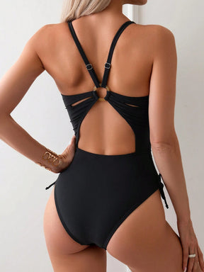 Swim Basics Maiô Feminino Sólido Com Recorte Vazado Nas Costas
