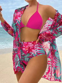 Swim Vcay Maiô Estilo Tankini com Estampa Tropical