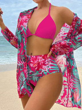 Swim Vcay Maiô Estilo Tankini com Estampa Tropical