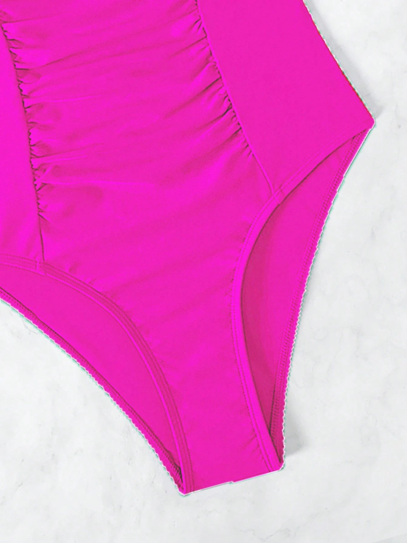 SHEIN Swim Maiô Feminino de Cor Sólida Com Decote em U e Recorte, Verão