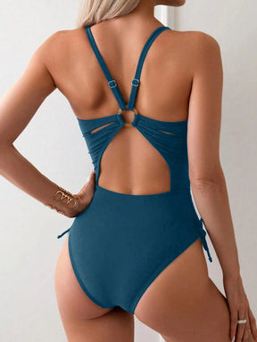 Swim Basics Maiô Feminino Sólido Com Recorte Vazado Nas Costas