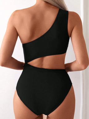 SHEIN Swim Maiô de Praia com Babado Vazado para Verão e Férias Feminino