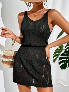 Swim Vcay Vestidos de Praia para Mulheres, Decote Redondo, Costas Descubertas, Cor Sólida, Casual, Capa para o Verão
