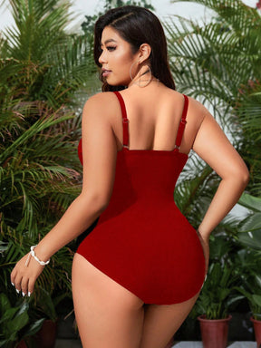 Swim Lushoire Maiô Plus Size Com Design De Alça Tecida