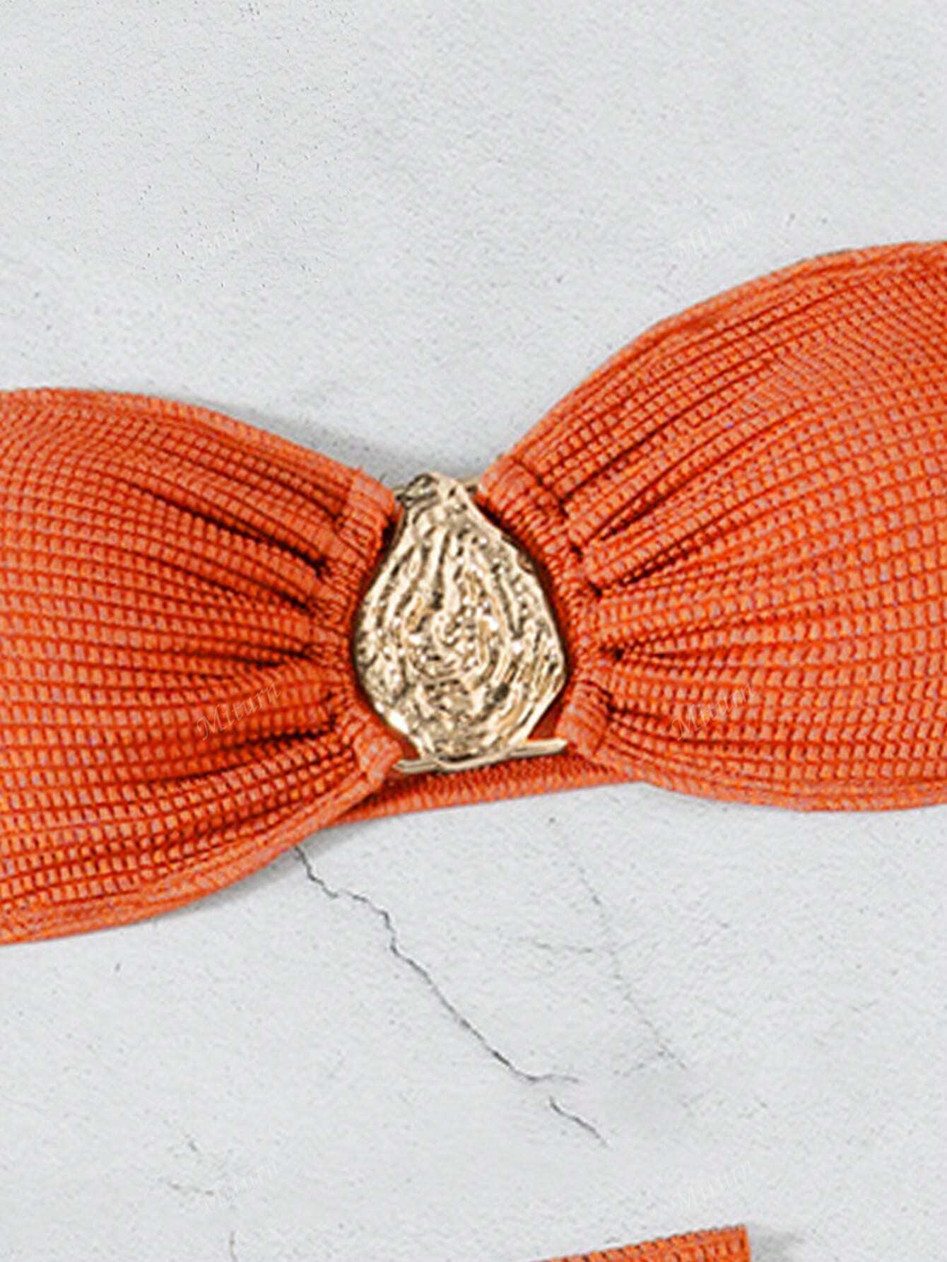 3 Peças Novo Conjunto de Maiô Bikini Fashion Sexy Cor Sólida em Marrom, Para Praia de Verão para Mulheres, Conjunto de Sutiã de Alça e Parte Inferior de Maiô Bikini