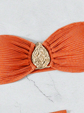 3 Peças Novo Conjunto de Maiô Bikini Fashion Sexy Cor Sólida em Marrom, Para Praia de Verão para Mulheres, Conjunto de Sutiã de Alça e Parte Inferior de Maiô Bikini