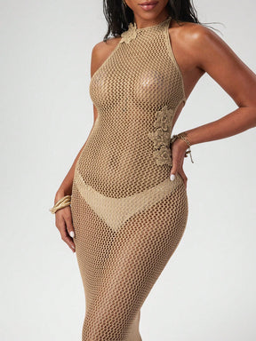 Swim Chiccia Vestido Crochê Backless SHEINxMelMaia Feminino