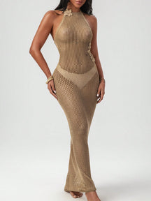 Swim Chiccia Vestido Crochê Backless SHEINxMelMaia Feminino