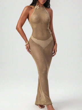 Swim Chiccia Vestido Crochê Backless SHEINxMelMaia Feminino