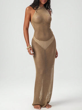 Swim Chiccia Vestido Crochê Backless SHEINxMelMaia Feminino