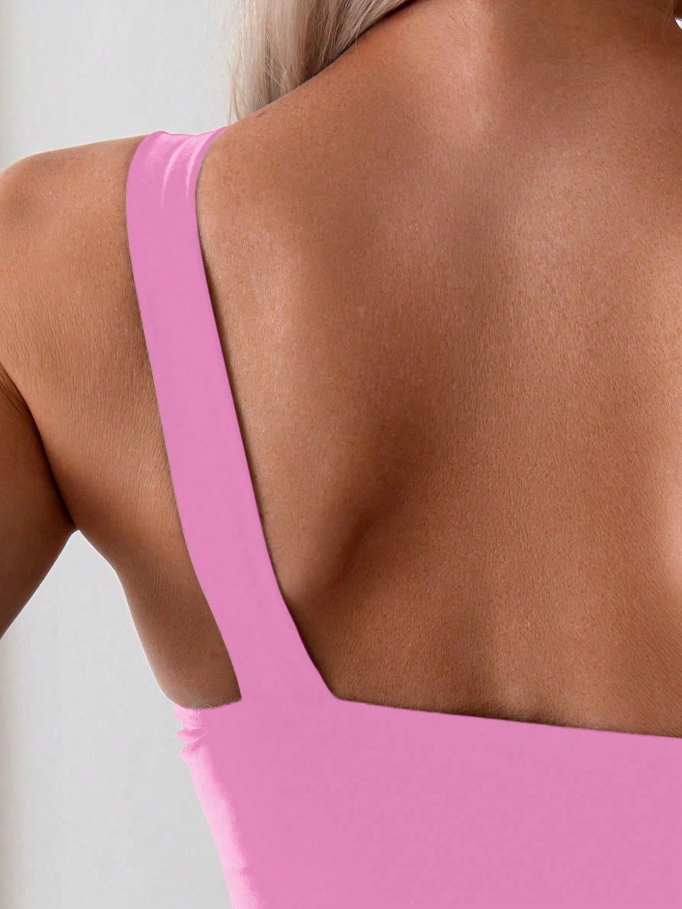 Swim Basics Maiô De Uma Peça Com Um Ombro Ajustado, Cor Sólida, Para Verão, Praia, Natação, Férias