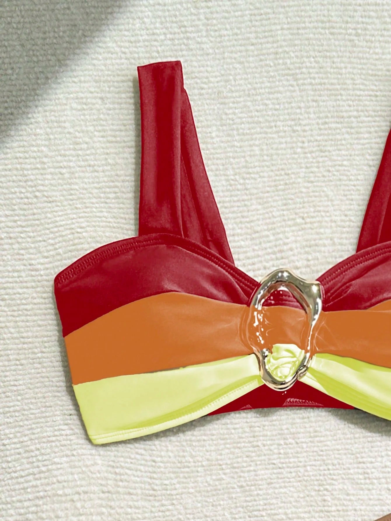 Swim Lushoire Novo Maiô Bikini Fashionista Sexy Recortado Colorido, Conjunto de Maiô de Cintura Alta, Maiô Retrátil Charmoso de Verão