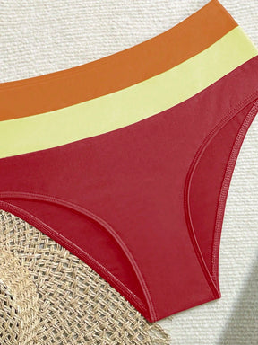 Swim Lushoire Novo Maiô Bikini Fashionista Sexy Recortado Colorido, Conjunto de Maiô de Cintura Alta, Maiô Retrátil Charmoso de Verão