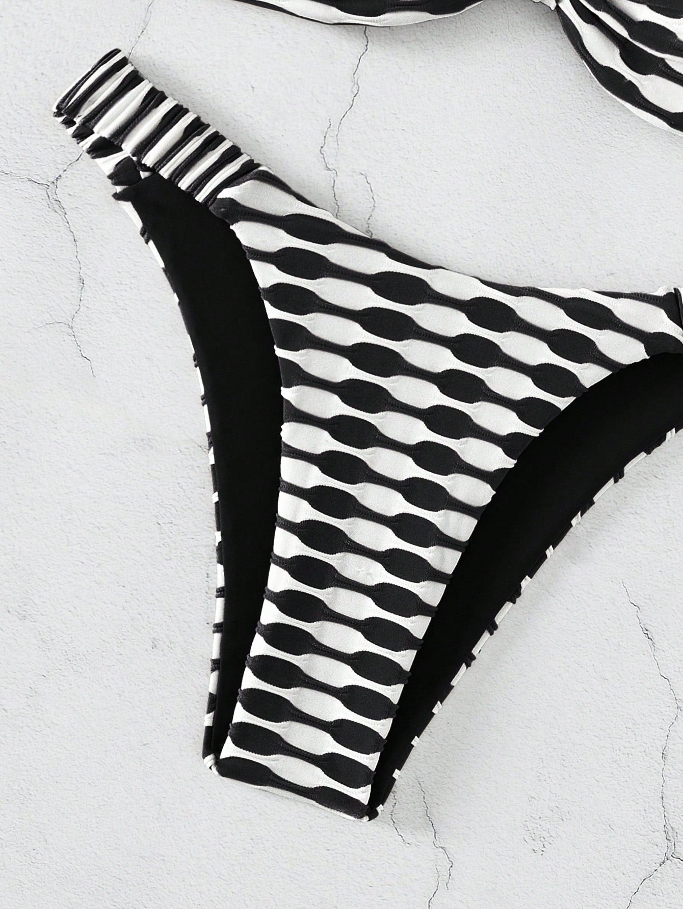 SHEIN Swim Conjunto de Bikini com Estampa de Praia de Verão e Amarrado na Frente