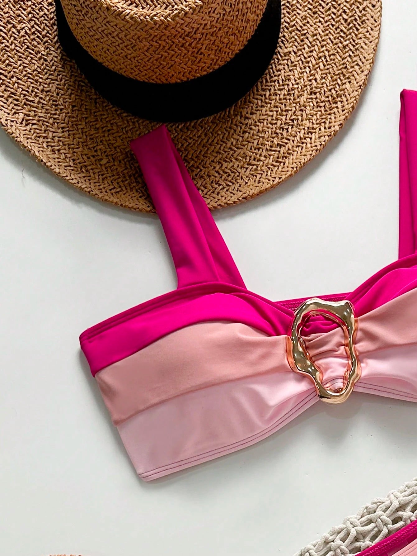 Swim Lushoire Novo Maiô Bikini Fashionista Sexy Recortado Colorido, Conjunto de Maiô de Cintura Alta, Maiô Retrátil Charmoso de Verão