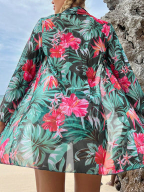 Swim Vcay Maiô Estilo Tankini com Estampa Tropical