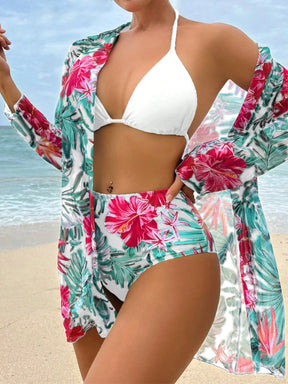 Swim Vcay Maiô Estilo Tankini com Estampa Tropical