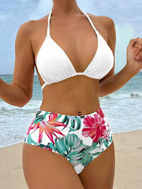 Swim Vcay Maiô Estilo Tankini com Estampa Tropical