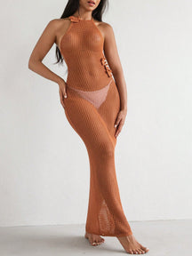 Swim Chiccia Vestido Crochê Backless SHEINxMelMaia Feminino