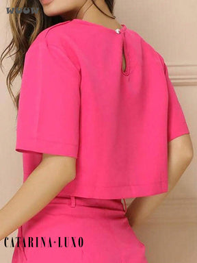 Conjunto Alfaiataria T-Shirt E Calça Pantalona Betina