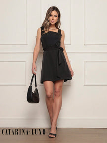 Vestido Alfaiataria Curto Amarrado Laís Preto / P