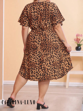 Vestido Com Manga Esvoaçante E Cinto De Amarração Bárbara