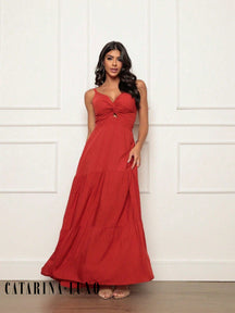 Vestido Longo Pipoca Layla Marsala / P Vestidos Maxi Femininos